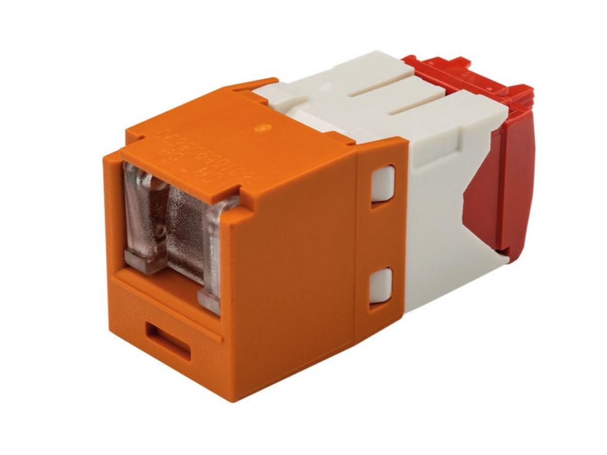 CAT5E SPRING SHUTTERED JACK TG STYLE ORG