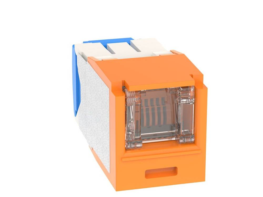 CAT6A SPRING SHUTTERED JACK TG STYLE ORG