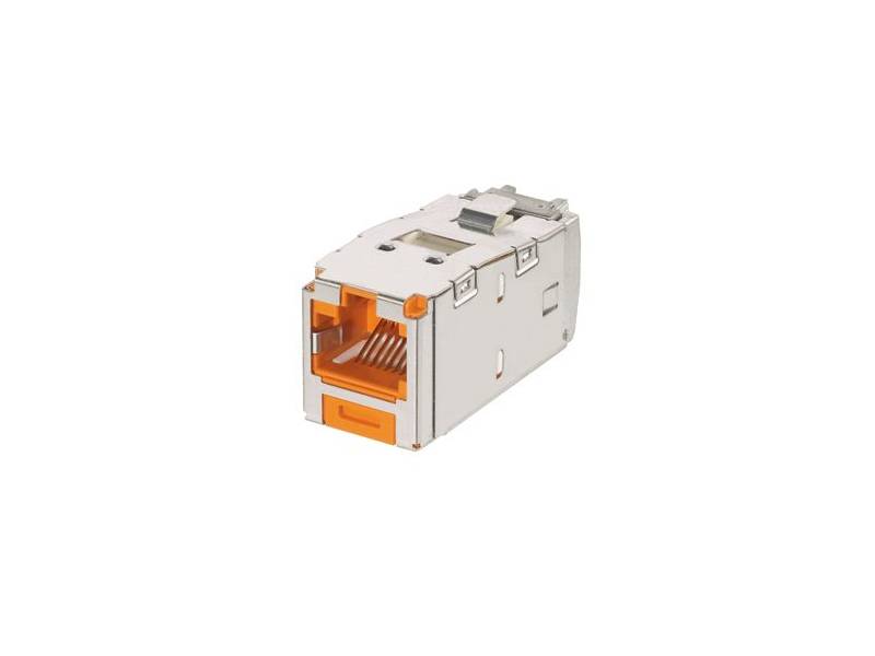 MOD KEYED CAT6A SH 8P 8W ORG EA