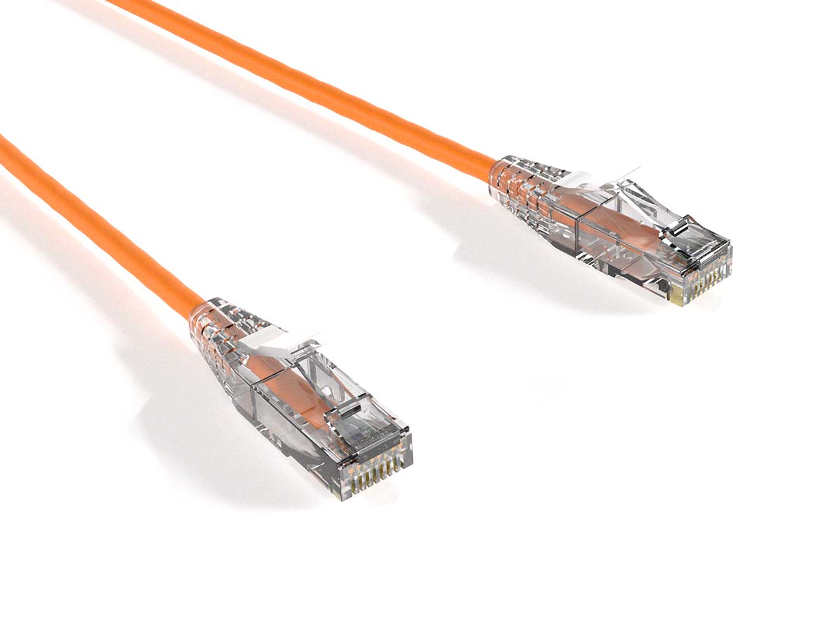 MINI CAT6 UTP 28AWG ORANGE with BOOTS 0.5 feet